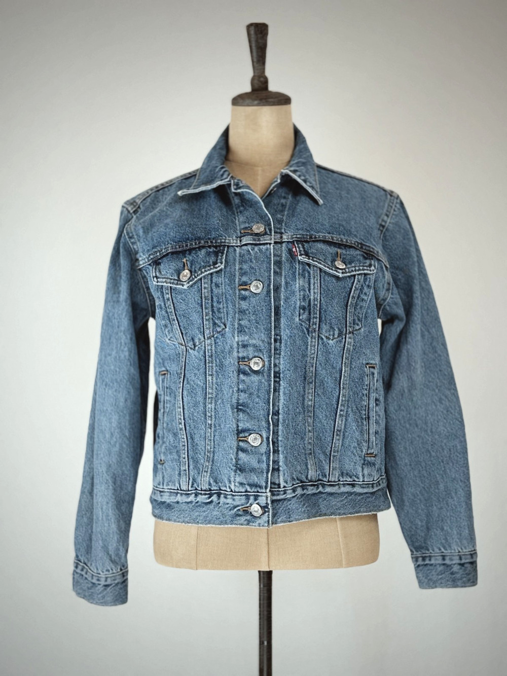 Vintage 90's Levi's Denim Jean Jacket Womens SMALL #0126 Trucker